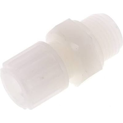 12x10mm & G1/2'' PVDF Rechte Knelfitting Buitendraad 10bar - F28BA