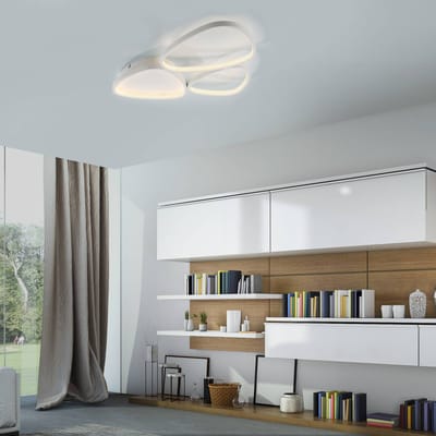 JUST LIGHT. GmbH JUST LIGHT. Pebbles plafondlamp, wit, dimbaar