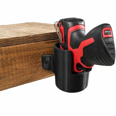 Boormachine Houder Geschikt voor Milwaukee M12 en M18 – Wandhouder voor Accuboormachine – Gereedschap Organizer – Inclusief Schroeven – Zwart