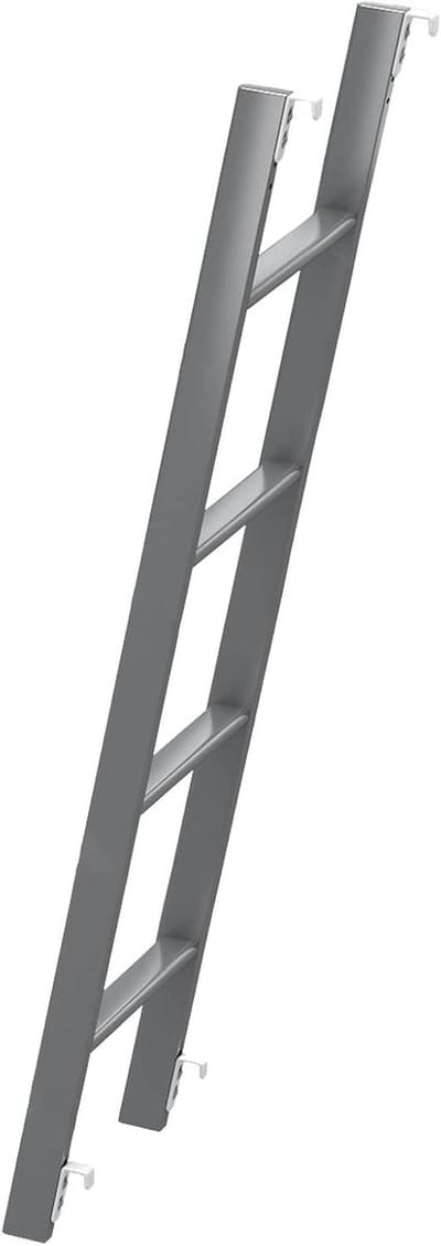 Bedladder - Hoogslaper ladder - Veilig instappen - Verstelbare haken - 150 cm hoog - Grijs