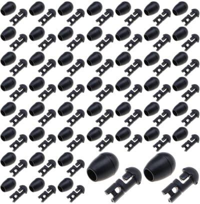 Store_7 - Quick Change Kralen - Vissen Connector - Ideaal voor Haaklengte - Zwart - Shock Kralen - Multifunctioneel voor Karper Vissen - 50 Stuks