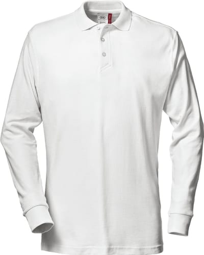 SIR SAFETY PIQUET POLO LONG SLEEVE Lange mouw Werkpolo HEREN Wit - 100% Katoen - 200 g/m² - Kleurvast