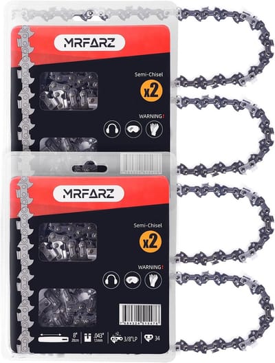 9-delige Kettingzaagketting Set 8 Inch 3/8lp .043