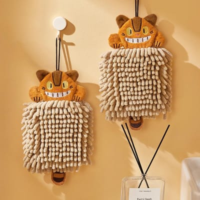 Keukendoeken - Wandgemonteerde schoonmaakdoeken - Absorberende doeken - Leuke dierenprints - Microvezel - Superabsorberend - Met ophangring - Geschikt voor keuken en badkamer - Set van 2