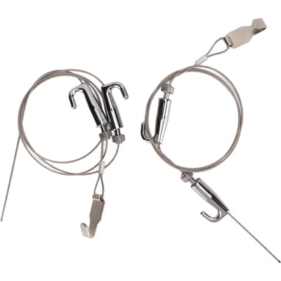 2 stuks Schilderijrail Ophangsysteem Professionele Verstelbare Schilderij Ophangdraad Kit voor Tentoonstelling 1m / 3.3ft
