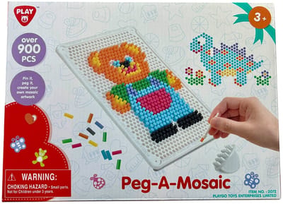 Playgo - Mozaiek set - A5 - 900 delig - Knutselen - Kinderen - Beertje - Dino