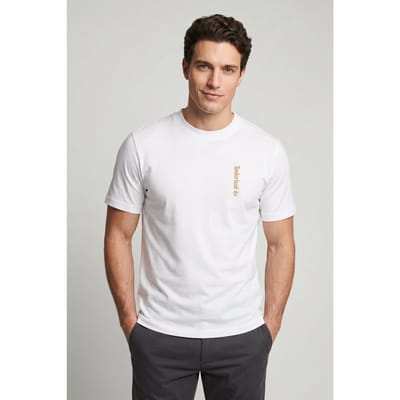 Timberland Short Sleeve ''oval Logo'' Graphic Tee White Taglia: L | T-shirt stampate Outlet | Uomo | Bianco