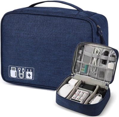 Kabelorganizer tas voor elektronica, waterdichte reiskabeltas met grote capaciteit voor laders, mobiele telefoons en accessoires