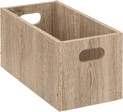 5five Opbergmand/kastmand van hout - lichtbruin - 7 Liter - 31 x 15 x 15 cm - Opbergboxen - Vakkenkast manden