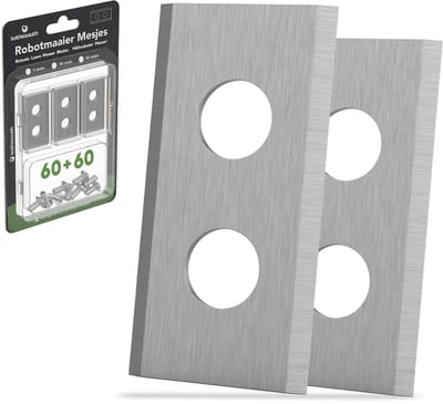 To the South® Universele Robotmaaier Mesjes geschikt voor Worx Landroid, Central Park, Einhell, Fuxtec, Grouw, Güde, Kress, LandXcape, NAC, Orbex, Parkside, Scheppach, Texas, Zoef, Mowox, Practixx, Ecovacs & Ferrex R800 Smart - Staal - 60 Stuks
