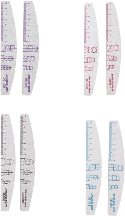 Nail File Strips Set van 8 Stuks 100/150/180/240 Granulatie voor Manicure en Pedicure Verzorging