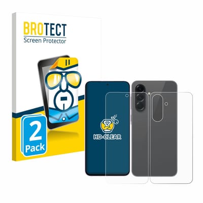 BROTECT - Screenprotector voor Samsung Galaxy A56 5G (Voor+Achter) - Folie Beschermfolie transparant 2 Stuks