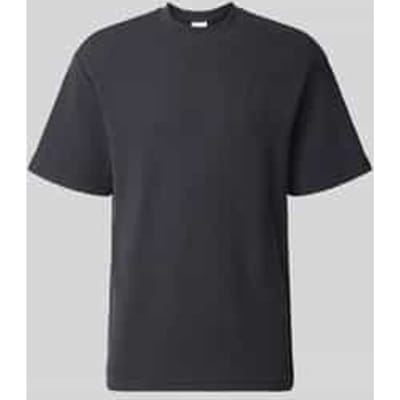 Oversized T-shirt met structuurpatroon en gestikt logo
