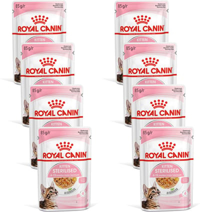 Royal Canin Kitten Sterilised Jelly - Kitten-Kattenvoer - 8 x 12x85 g