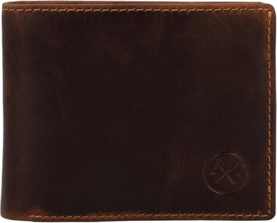 Hide & Stitches Van Dal Mannenmode Portemonnee - 100% Leer - Cognac
