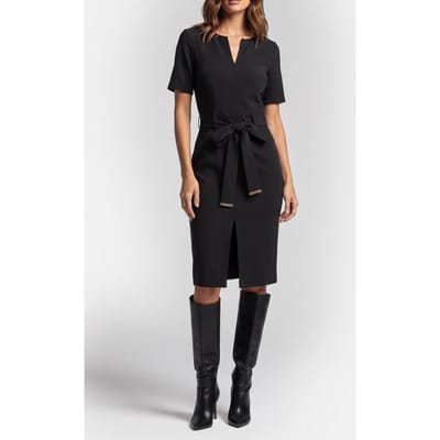 GUESS Bessy Slim Ss Midi D Jet Black A996 Taglia: 36 | Abiti Midi Outlet | Donna | Nero