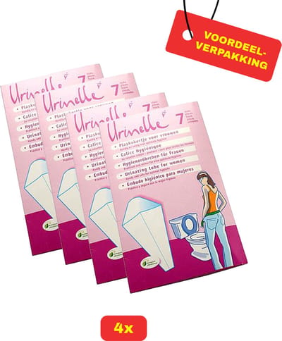 4x Urinelle Plaskokers voor Vrouwen - 4x 7 stuks - Voordeelverpakking!