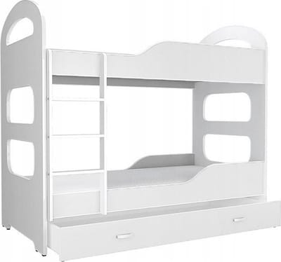 Viking Choice Kinder Stapelbed Wit 160x80 cm - Inclusief Lade & Uitvalbeveiliging - MDF