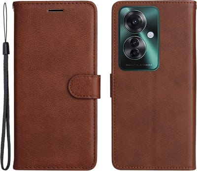 Coverup Hoesje - Geschikt voor OPPO Reno11 F 5G Hoesje - Coverup Book Case - Bruin