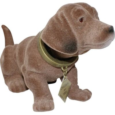 Rakso Kunststofferzeugnisse 563017 Knikkende hond (l x b) 17 cm x 8 cm Kunststof Bruin