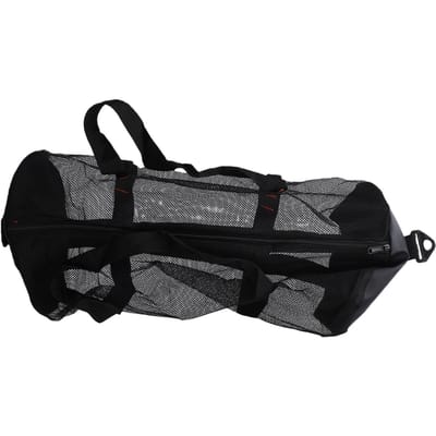 Mesh Strandtas Cilinder Reistas Handtas en Schoudertas Grote Capaciteit Ritssluiting met Verstelbare Band voor Sportschool