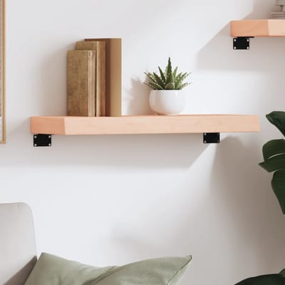 vidaXL - Wandschap - 60x20x6 - cm - onbehandeld - massief - eikenhout