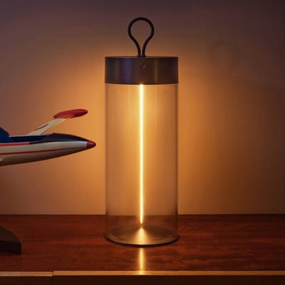OSRAM DECOR FILAMENT LED vloerlamp 320mm, donkergrijs, 1.2W, 105lm, draadloos, modern filament design, individuele helderheidsregeling, dimbaar, touch technologie, lithium batterij, IP20, 2700K.
