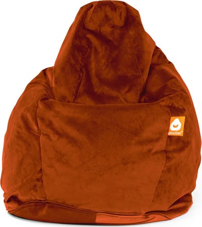 Whoober peervorm zitzak Barça outdoor Cognac - Wasbaar - Voor binnen en buiten