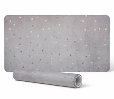 Antislip bureauonderlegger met pastelkleurige stippen, 90x45 cm
