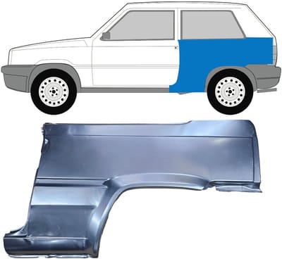 Reparatiepaneel achterspatbord voor Fiat Panda 1980-2002 / Links
