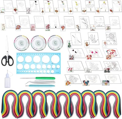 48-delige Paper Quilling Kits voor Creatieve Kaarten, Decoratieve Wandkunst en Quilting Projecten