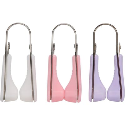 Pinces Nasales en Silicone pour Remonter le Nez Portables pour Former l'Arête Nasale Clip de Beauté (RoseVioletBlanc) gray
