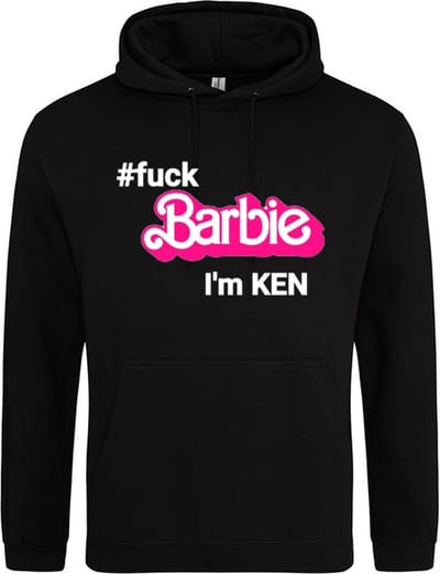 Barbie Ken | Hoodie | Sweater | Capuchon | Trui | Hooded | Print | Barbie ken | Feest | Carnaval | Party | Zwart | Maat XXL