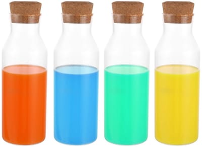 1200ml Glazen Wasmiddel Dispenser - Luchtdichte Opbergtank - 4 Pack - Borosilicaatglas - Voor Vloeibaar Wasmiddel - Geschikt voor Waspoed