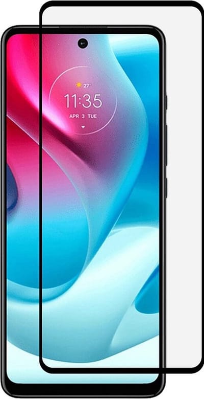 LuxeBass Full Glas screenprotector geschikt voor - Motorola Moto G62 - Transparant - Volledige dekking - Premium Glas - beeldscherm - scherm - tempered glas