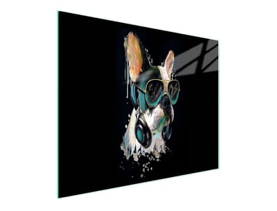 TMK ArtDeko Serie - Glazen Snijplank - 52x30 cm - Motief Hond - Veilig