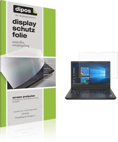 dipos – 2x Matte Beschermfolie geschikt voor Lenovo ThinkPad E14 Gen 1 | Krasbestendige & antireflecterende Screenprotector Ultra-Thin
