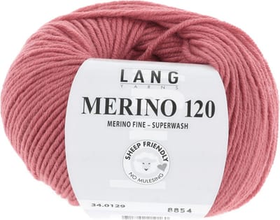 Lang Yarns Merino 120 - 129 meloen - Merinowol Garen