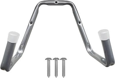 Ladderhaken - Wandopslag rek - Garage organiseren - Rubberen bescherming - 29 x 22 x 16 cm - Zwart