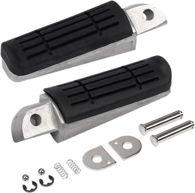 Motorfiets Steunen - Passagier Voetsteunen - Comfortabel Rijden - Verbeterde Antislip Grip - Universele Pasvorm - Zwart