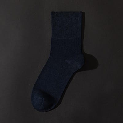 Heren Sokken van Echte Zijde voor Zakelijk Gebruik, Niet-Strakke Boord, Ademend, Zacht, Donkergroen, Voor Kantoor, Bruiloft, Formele Kleding Herensokken One Size black