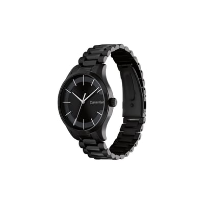 Calvin Klein Iconische Serie Horloge Kwarts Uurwerk Verguld Stalen Band 40 Mm Zwarte Wijzerplaat Herenhorloges 25200040-GJ Black (Single Watch) black