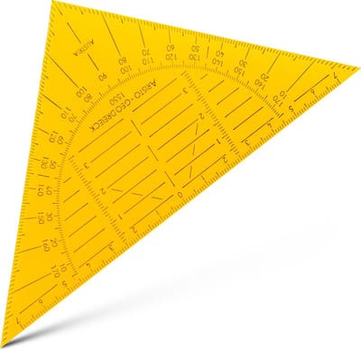Aristo geodriehoek - schaalverdeling 14 cm - flexibel - transparant oranje - AR-1550OR
