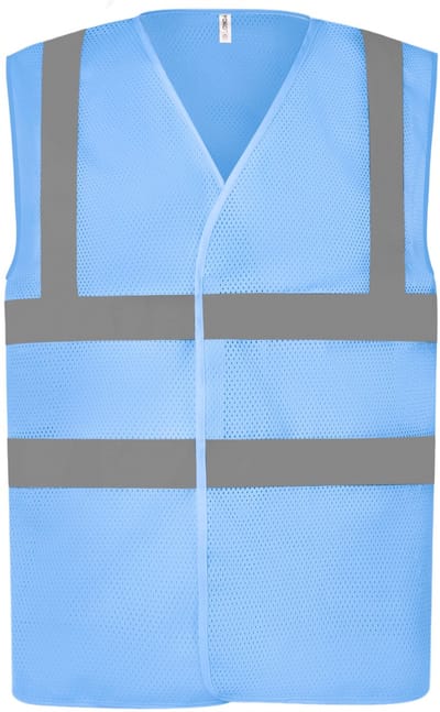 Gilet Unisex M Yoko V-hals Mouwloos Sky Blue 100% Polyester