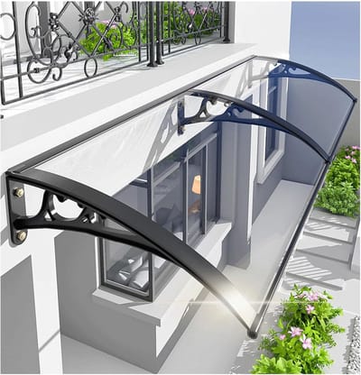 Voordeur Luifel - Entree Overkapping - Weer Bescherming - Sterk Polycarbonaat - 120x120cm - Transparant
