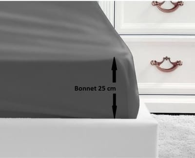 Onderlaken Lovely Home Donker grijs 160 x 200 cm