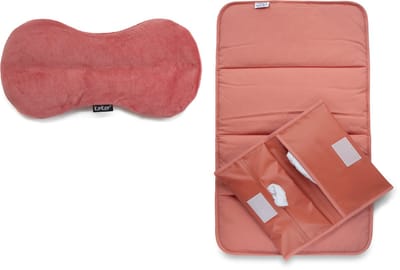 Package deal: Woller warmtekussen + Napper Verschoonmatje met Luieretui - Sienna terracotta, roze