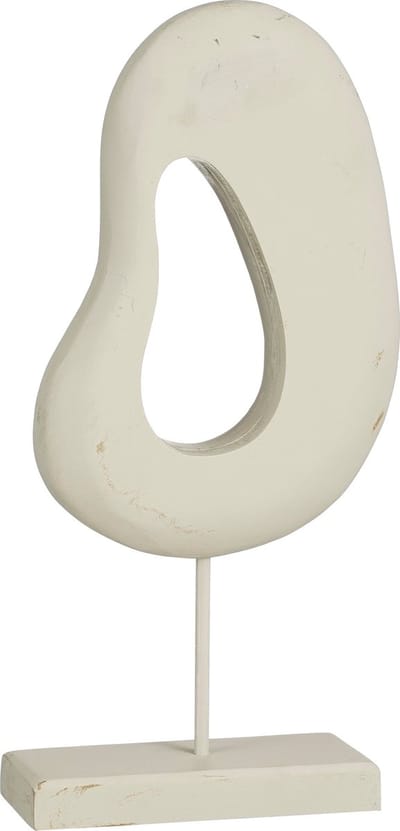 Mica Decorations Pastina Ornament op Voet - L7 x B17 x H38 cm - FSC 100% Mangohout - Off White