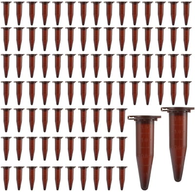 Allecto - Centrifugebuisjes - Microcentrifugebuizen met Kliksluiting - Bruin - Laboratorium Accessoires - Lekvrij en Breukbestendig - 1,5 ml