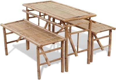 Picknicktafel met bankjes - Buitenmeubels set - Gezellig buiten eten - Inklapbaar en draagbaar